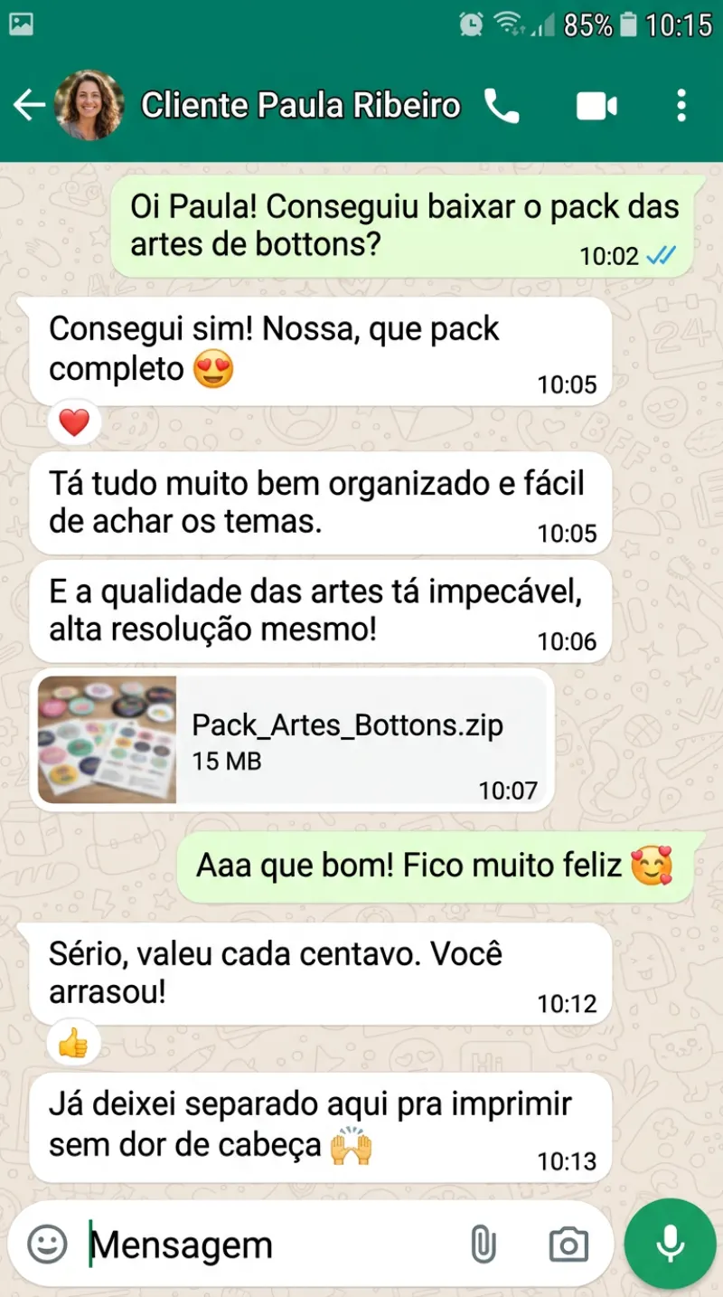Depoimento de Paula Ribeiro no WhatsApp